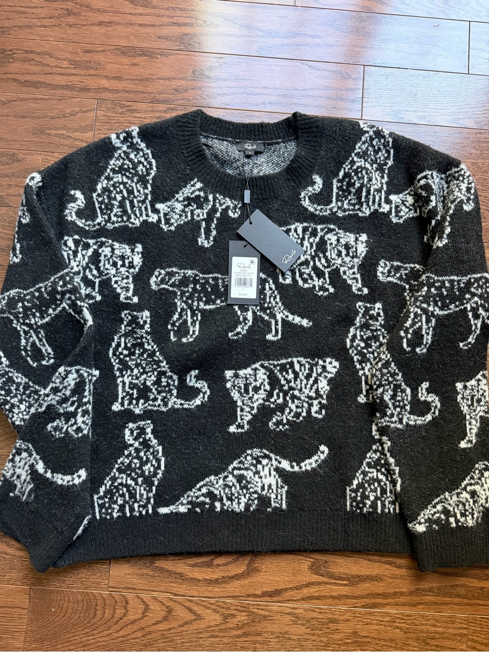 Rails Perci Charcoal Cats Crewneck Sweater